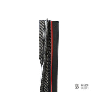 BMW 3 Series (G20) carbon fibre side skirts — 3K twill gloss finish