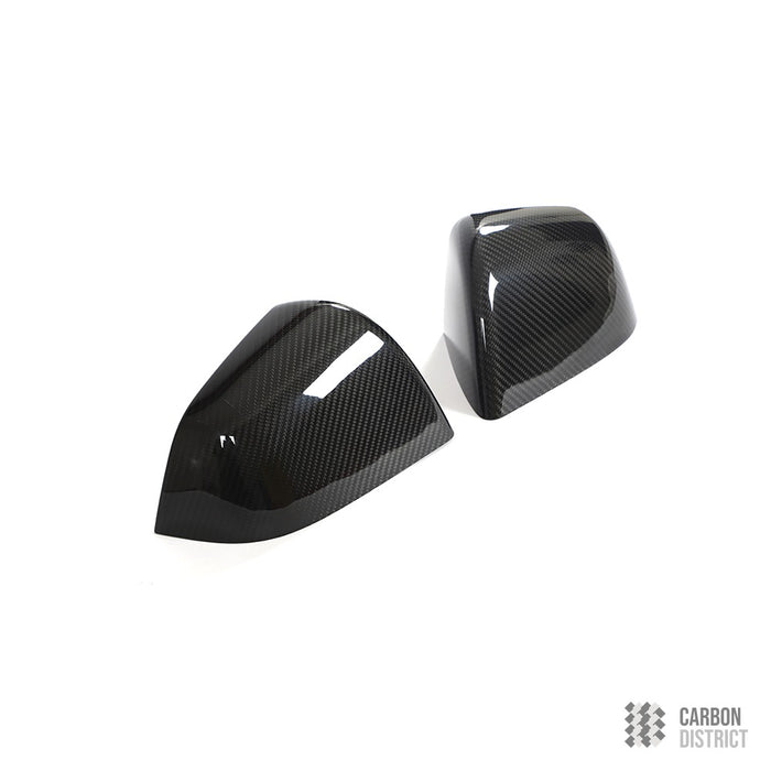 Tesla Model Y Dry Carbon Fibre Mirror Caps (Full Replacement)