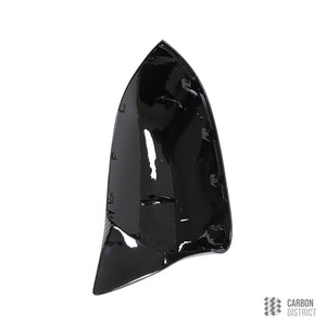 BMW X5 / X6 (F15/F16) carbon fibre mirror caps — UV-stable gloss finish detail