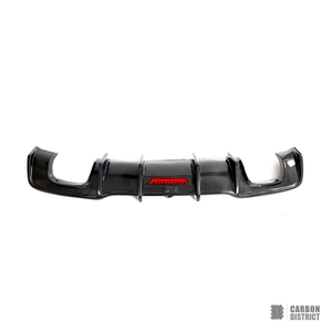 Audi A3/S3 Saloon (8V) carbon fibre rear diffuser — 3K twill gloss finish