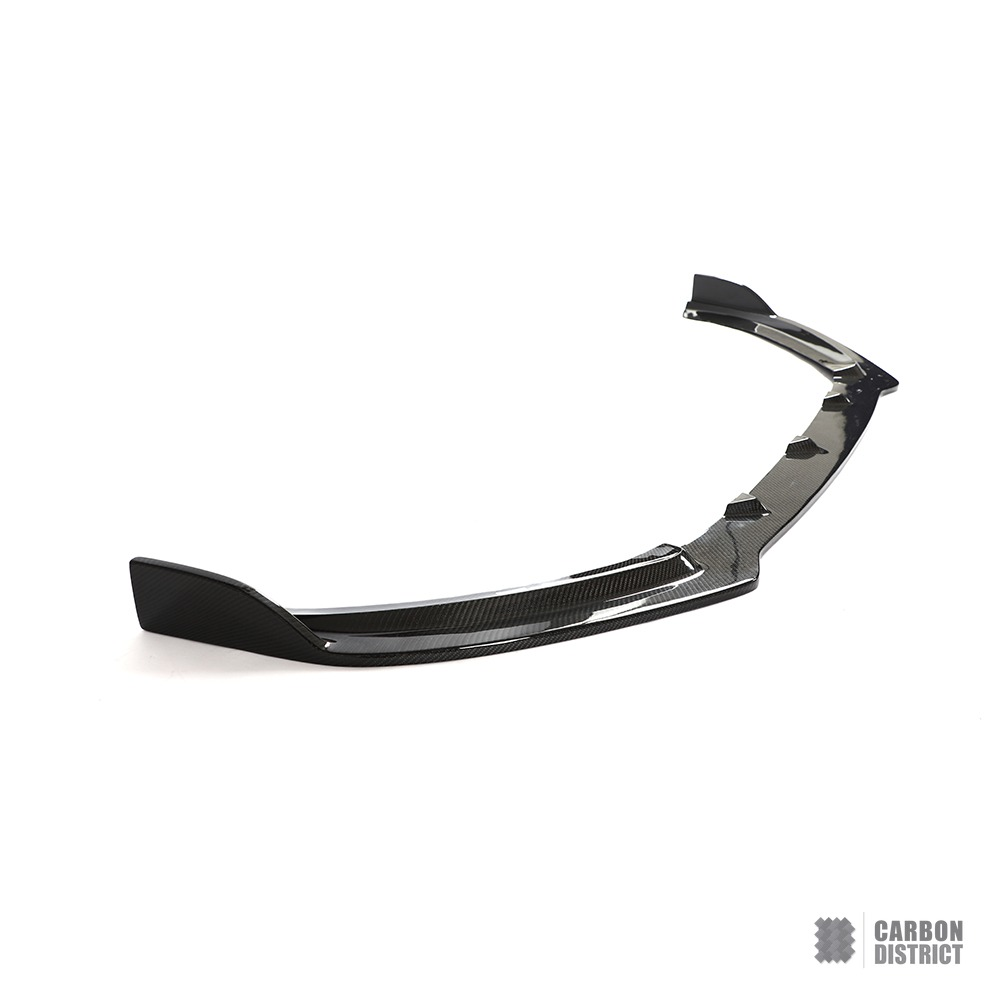 Audi A3 Hatchback (8V) carbon fibre front lip — 3K twill gloss finish
