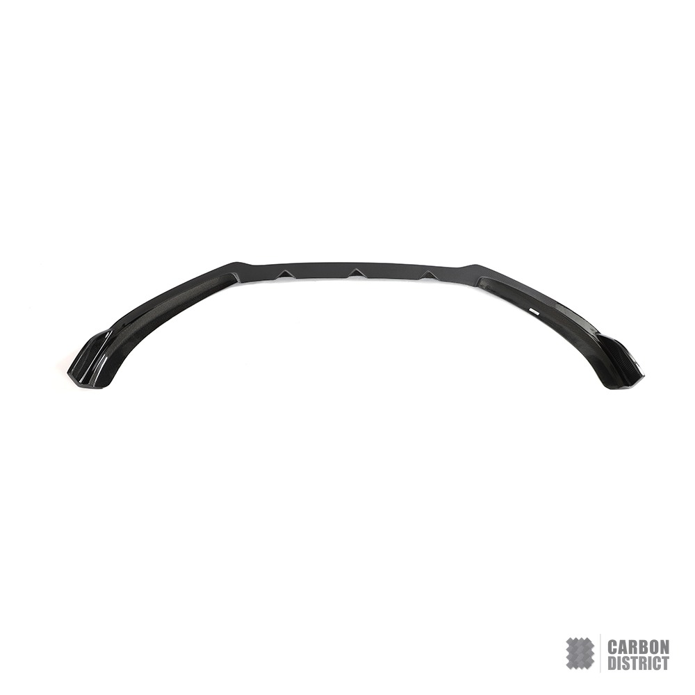 Audi A3 Hatchback (8V) carbon fibre front lip — UV-stable gloss finish detail