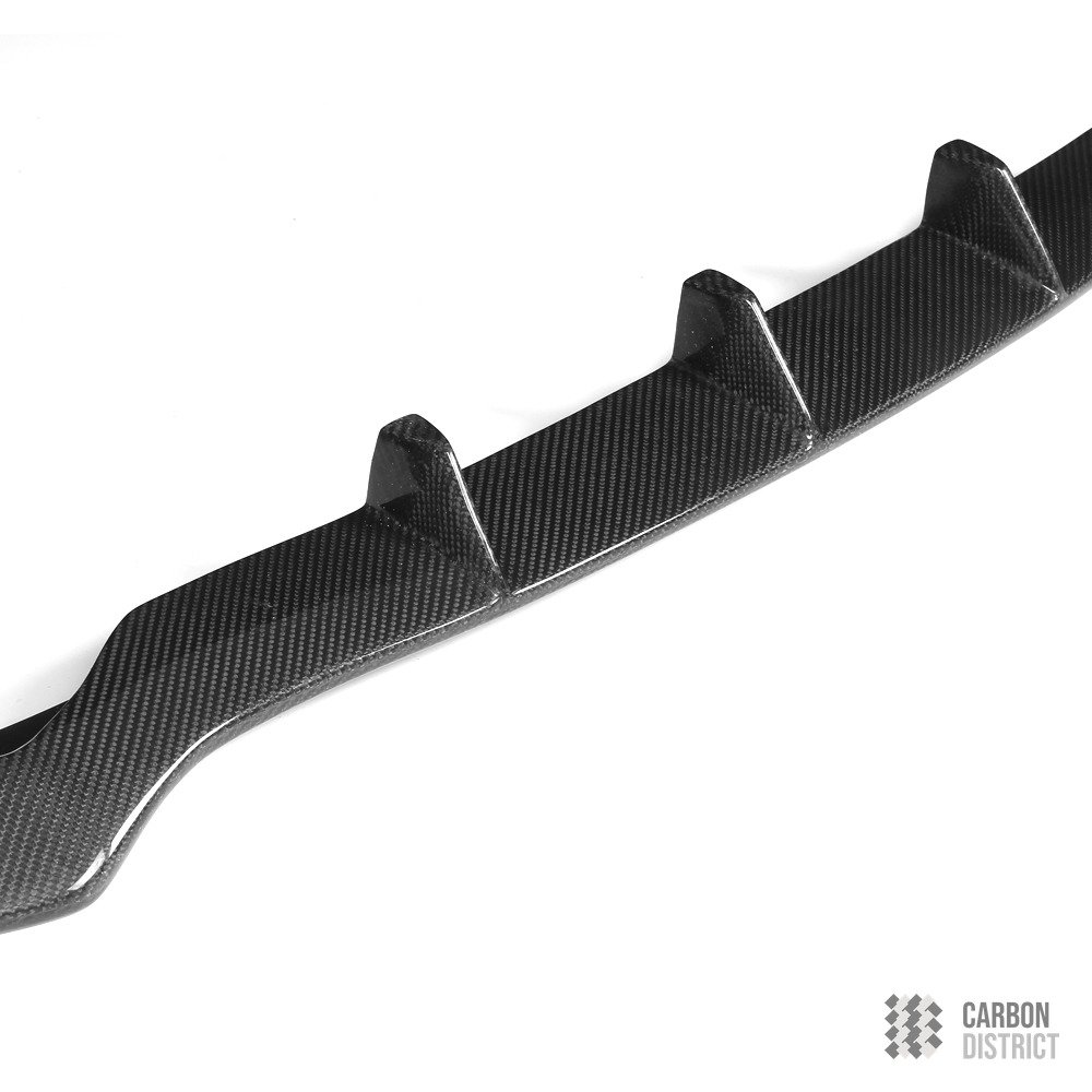 Audi A5 (B8.5) carbon fibre front lip — UV-stable gloss finish detail