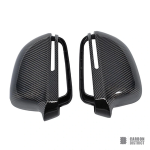 Audi A5 (B8.5) carbon fibre mirror caps — 3K twill gloss finish