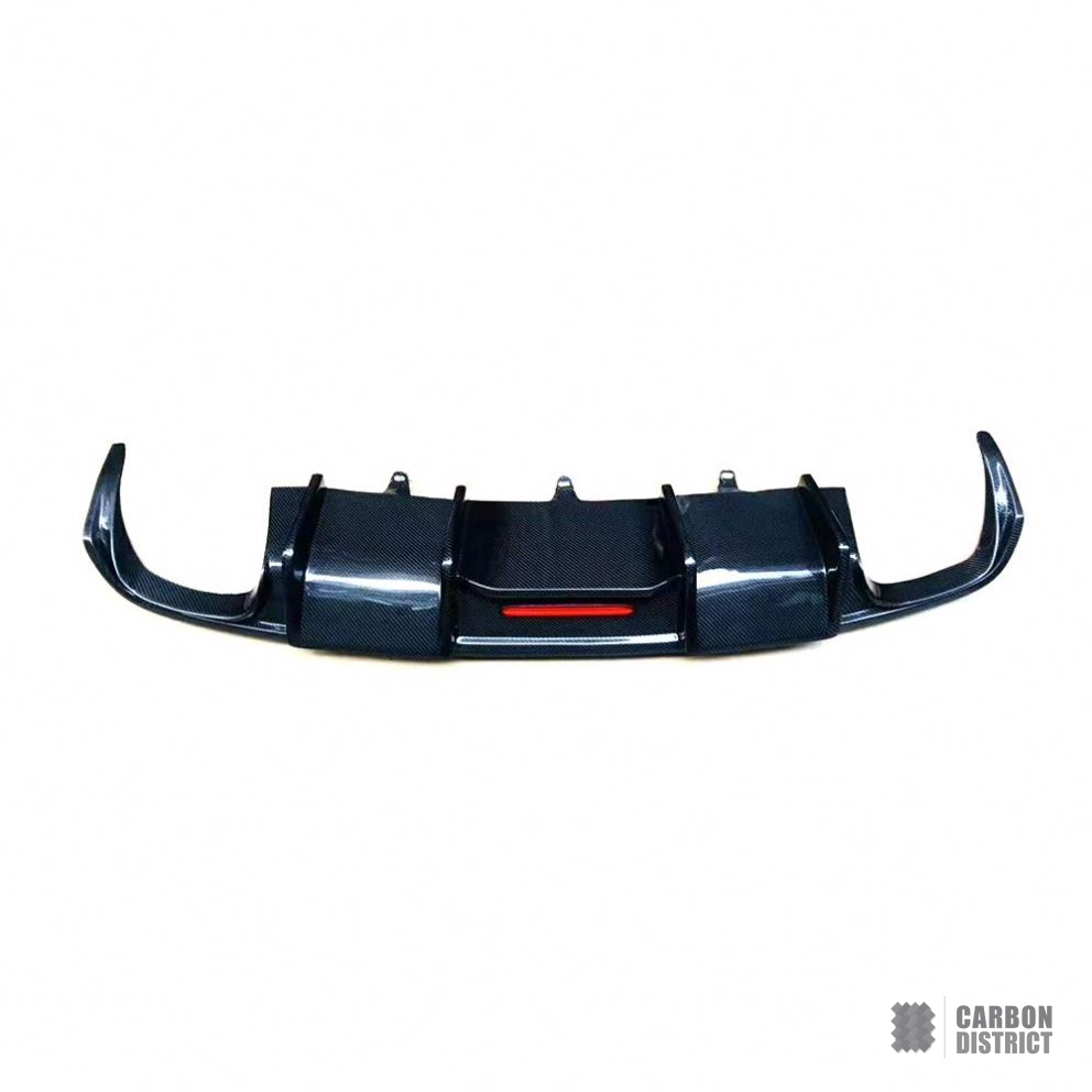 Audi A6 (C7.5) carbon fibre rear diffuser — UV-stable gloss finish