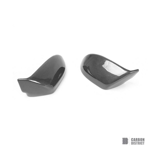 Audi A7 (C8) carbon fibre mirror caps — 3K twill gloss finish