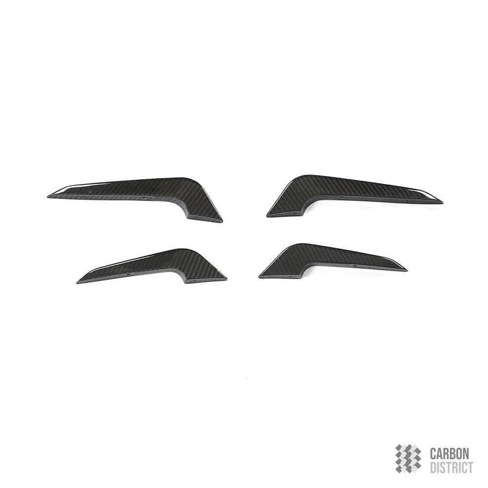 Audi RS3 (8Y) carbon fibre front canards — 3K twill gloss finish