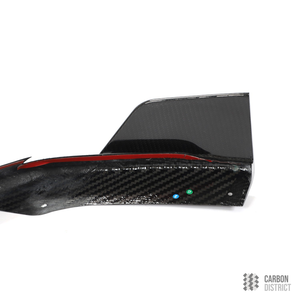 Audi RS6/RS7 (C8) dry carbon fibre front lip — UV-stable gloss finish detail