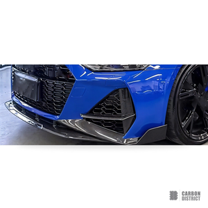 Audi RS6/RS7 (C8) dry carbon fibre front lip — full product view