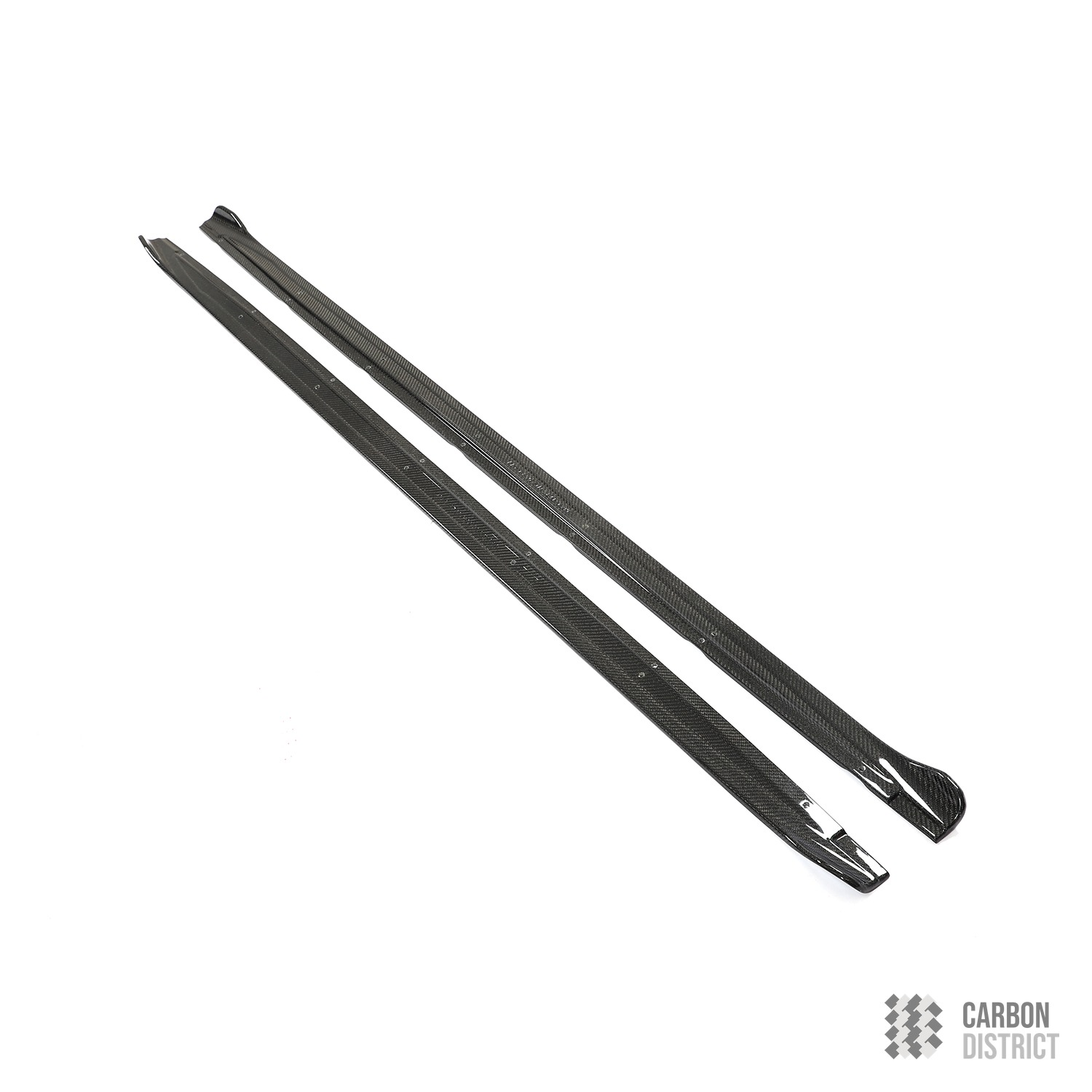 Audi S3 Sedan (8Y) carbon fibre side skirts — 3K twill gloss finish