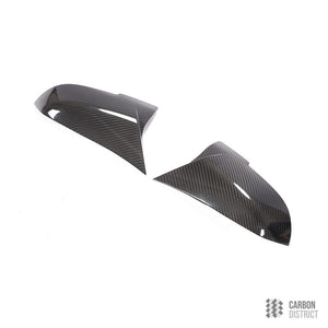 BMW 1 2 3 4 carbon fibre mirror caps — mounting detail