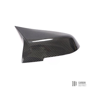 BMW 1 2 3 4 carbon fibre mirror caps — fitted to the car