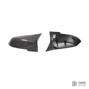 BMW 1 2 3 4 carbon fibre mirror caps — gloss finish detail