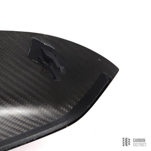 BMW 1 2 3 4 carbon fibre mirror caps — mounting detail