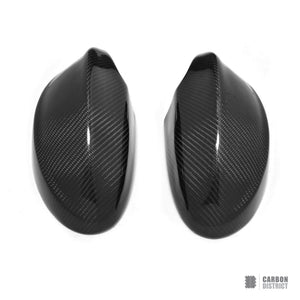 BMW 3 Series (E90) carbon fibre mirror caps (V1) — fits 2005-2013