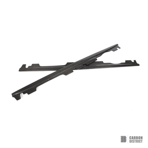 BMW 3 Series (E92) carbon fibre side skirts — 3K twill gloss finish