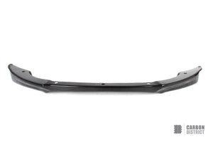 BMW 3 Series (E92) carbon fibre front lip — close-up of the weave