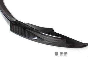 BMW 3 Series (E92) carbon fibre front lip — gloss finish detail