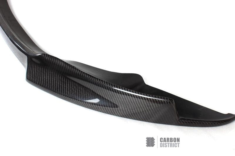 BMW 3 Series (E92) carbon fibre front lip — gloss finish detail