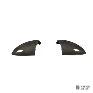 BMW 3 Series (E92) carbon fibre mirror caps — UV-stable gloss finish detail