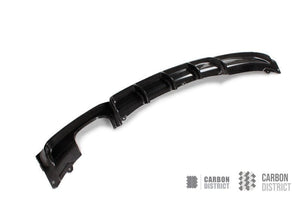 BMW 3 Series (F30) carbon fibre rear diffuser — UV-stable gloss finish detail