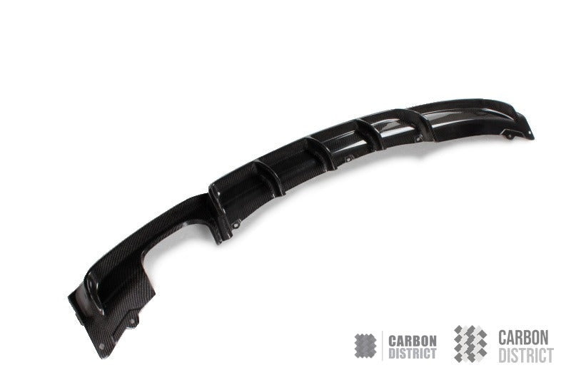 BMW 3 Series (F30) carbon fibre rear diffuser — UV-stable gloss finish detail
