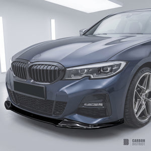 BMW 3 Series (G20) carbon fibre front lip — made to order in genuine carbon fibre