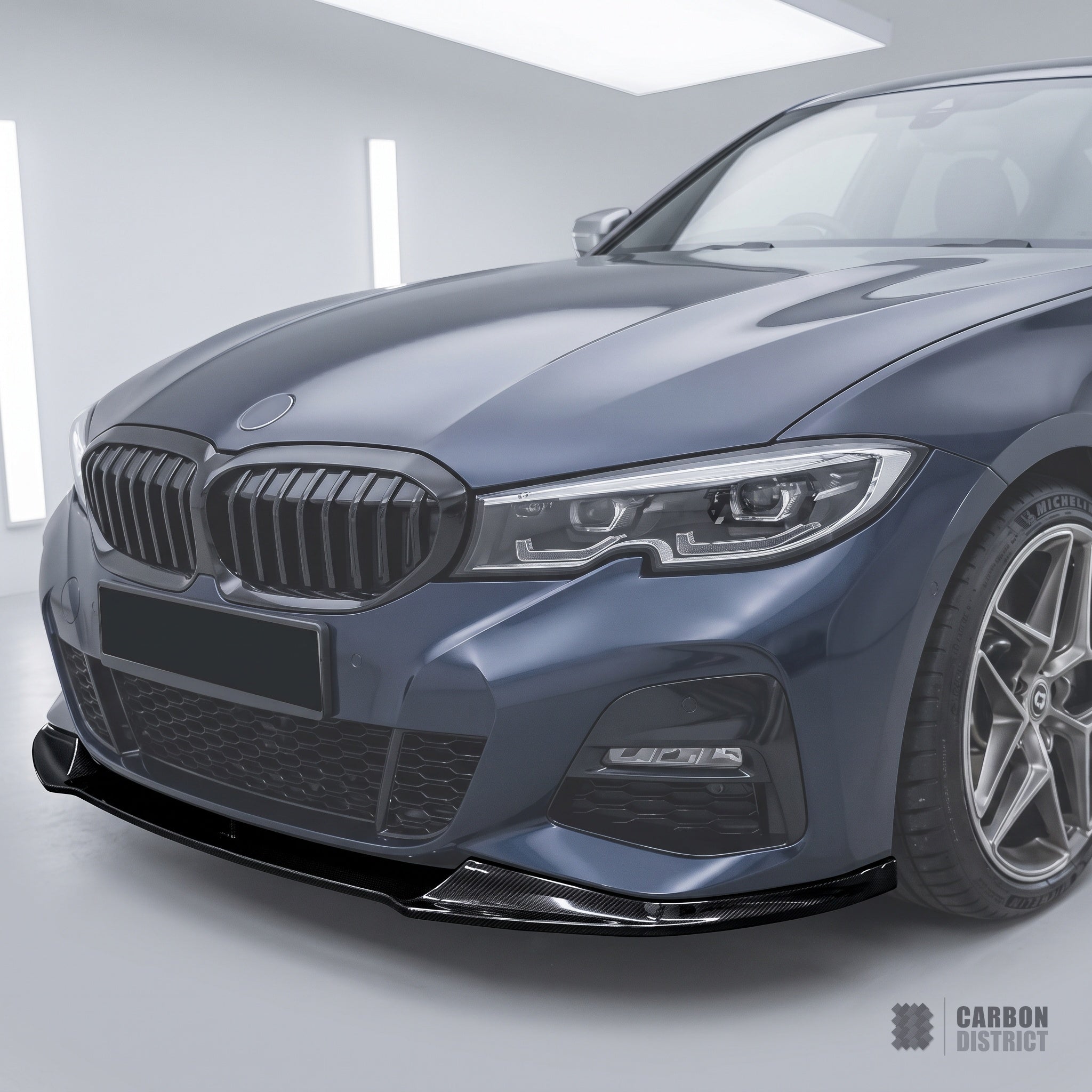 BMW 3 Series (G20) carbon fibre front lip — made to order in genuine carbon fibre
