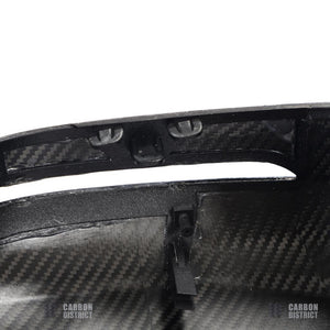 BMW 3 Series (G20) dry carbon fibre mirror caps (LHD, full replacement, V2) — UV-stable gloss finish