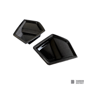 BMW 3 Series (G20 Facelift) carbon fibre front vent covers — 3K twill gloss finish