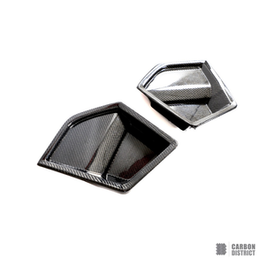 BMW 3 Series (G20 Facelift) carbon fibre front vent covers — fits 2022+