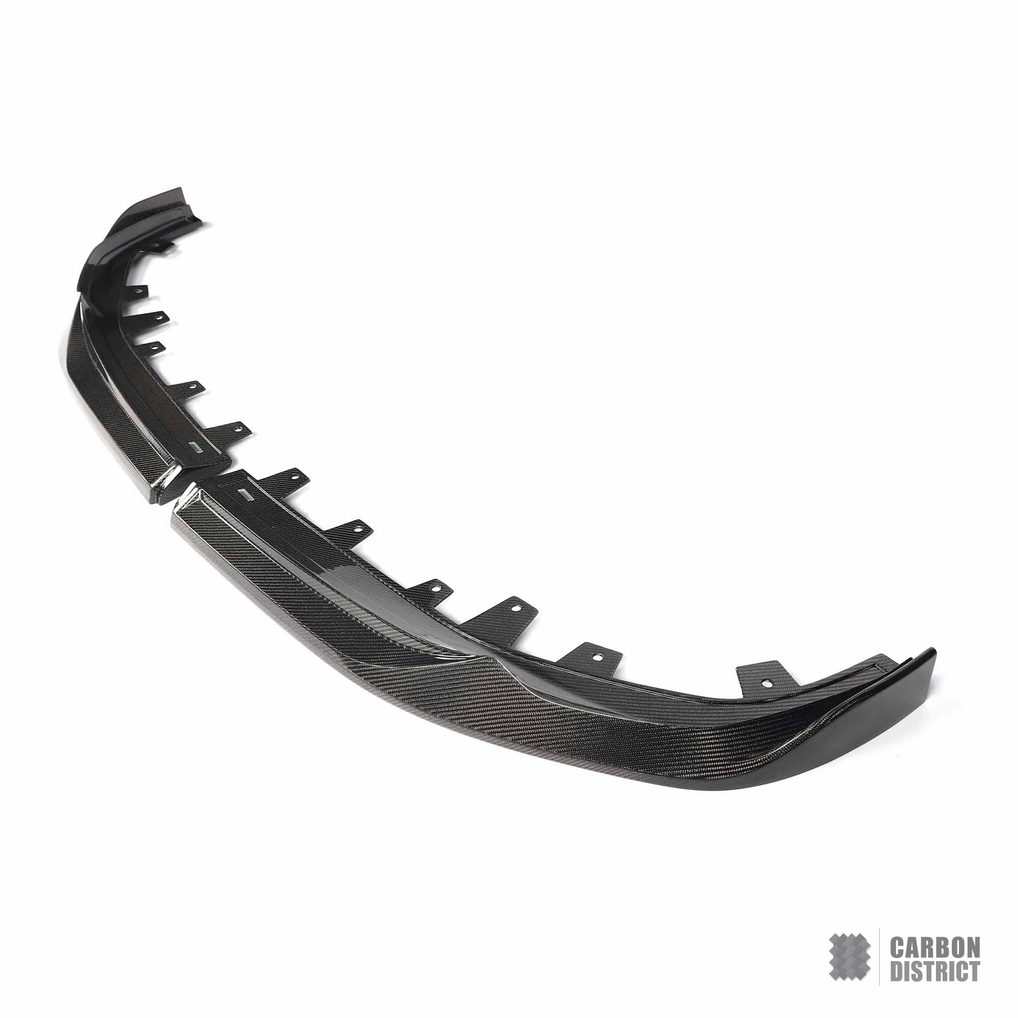 BMW 3 Series (G20/G21 Facelift) carbon fibre front lip — 3K twill gloss finish