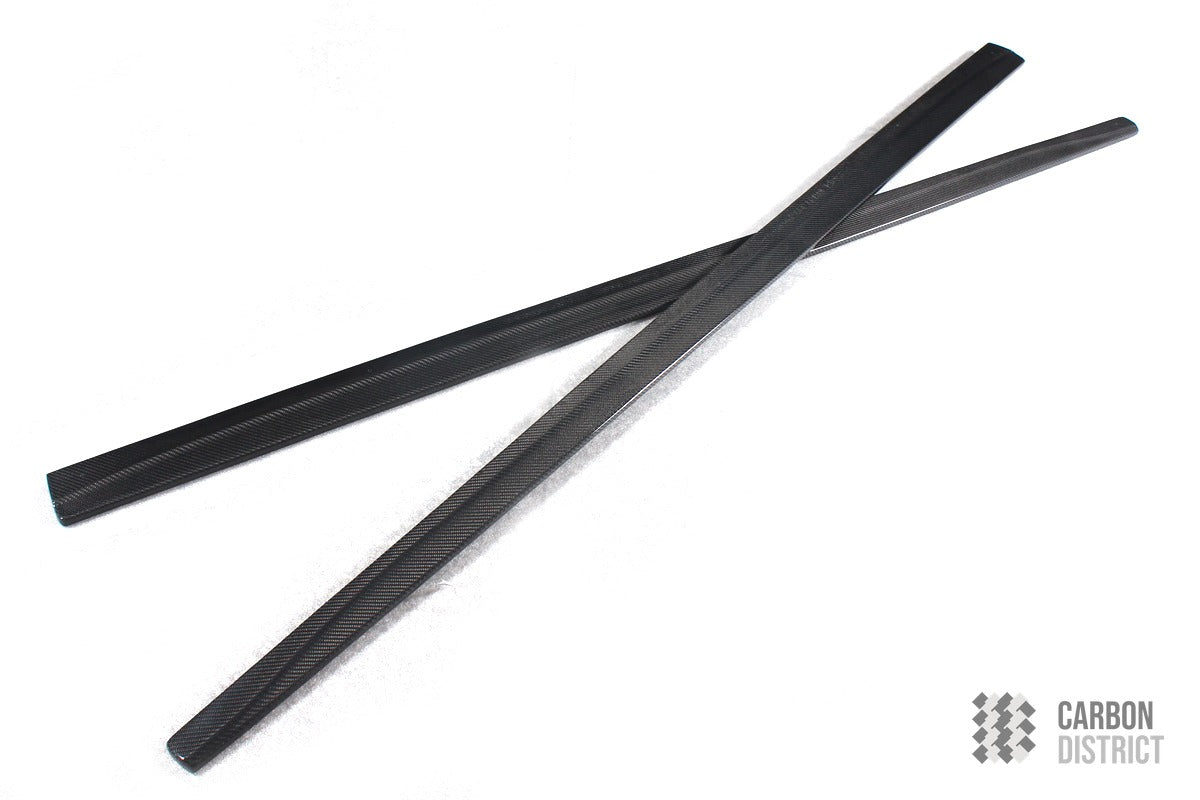 BMW 4 Series (F32/F33/F36) carbon fibre M-Tech side skirts — 3K twill gloss finish