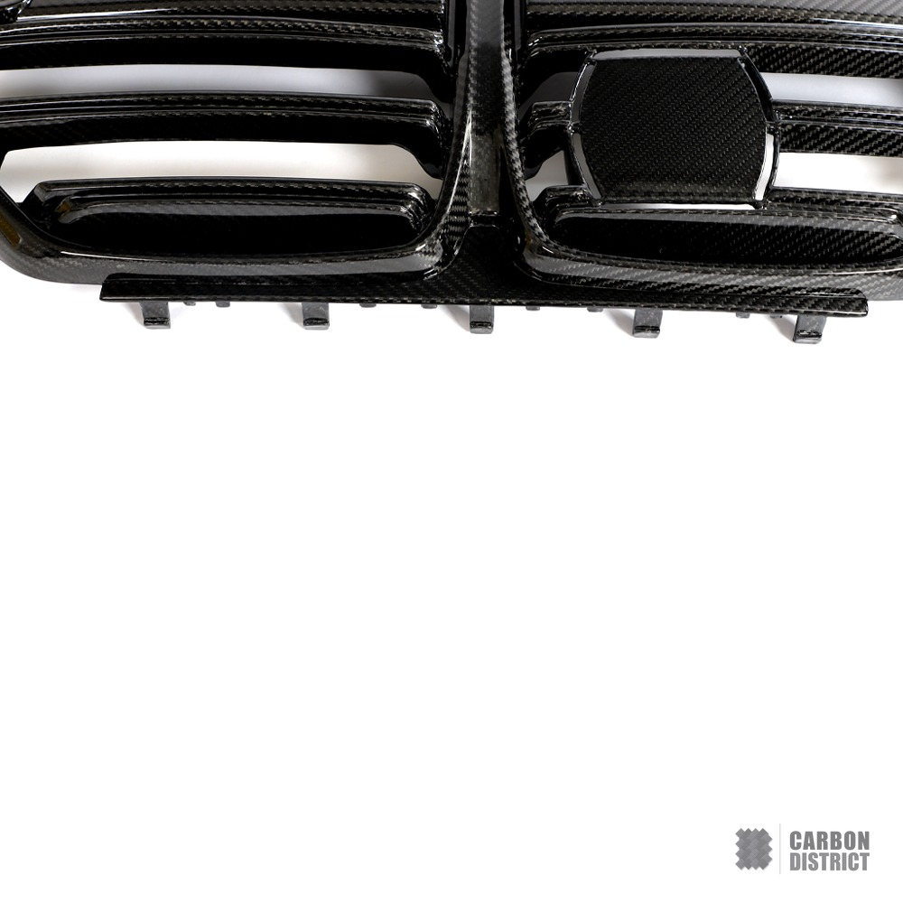 BMW i4 carbon fibre front grille — made to order in genuine carbon fibre