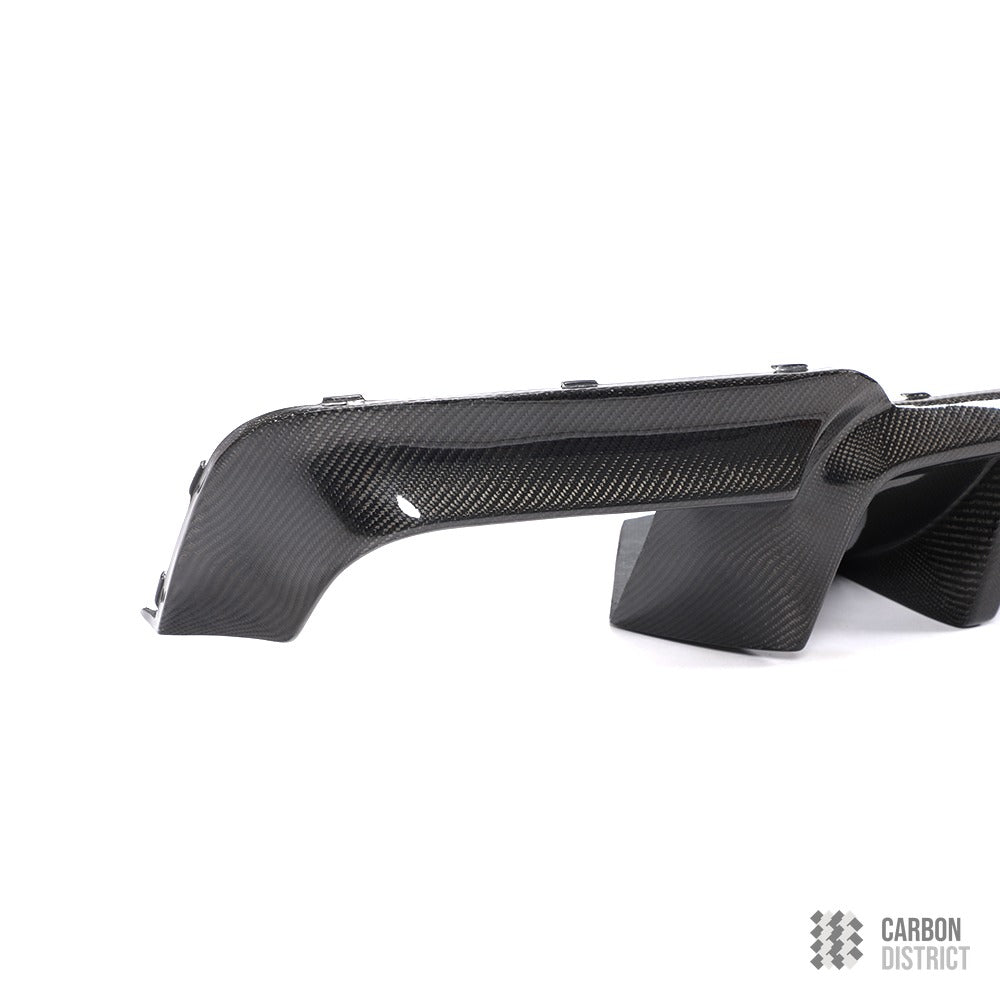 BMW 5 Series (F10) carbon fibre rear diffuser (M Sport) — made to order in genuine carbon fibre