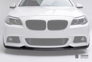 BMW 5 Series (F10) carbon fibre front lip — 3K twill gloss finish