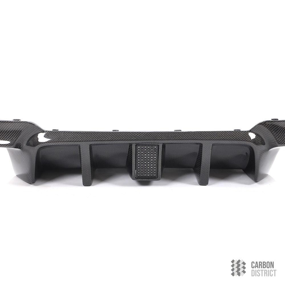BMW 5 Series (F10) carbon fibre rear diffuser (M-Tech) — 3K twill gloss finish
