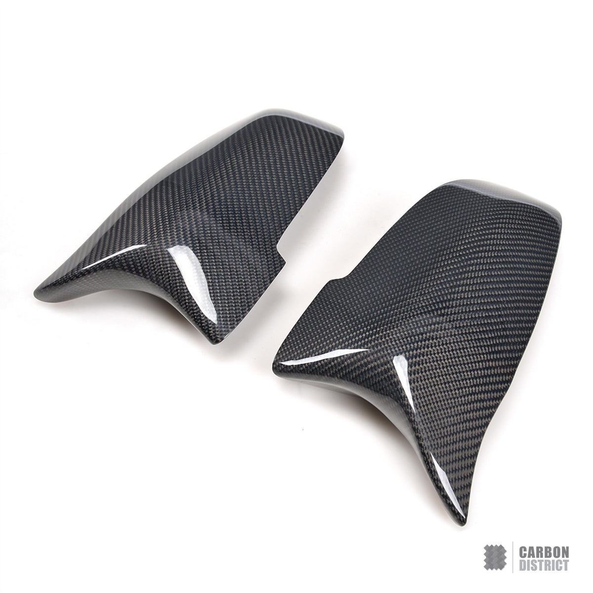 BMW 5 Series (F10/F11) carbon fibre mirror caps — UV-stable gloss finish