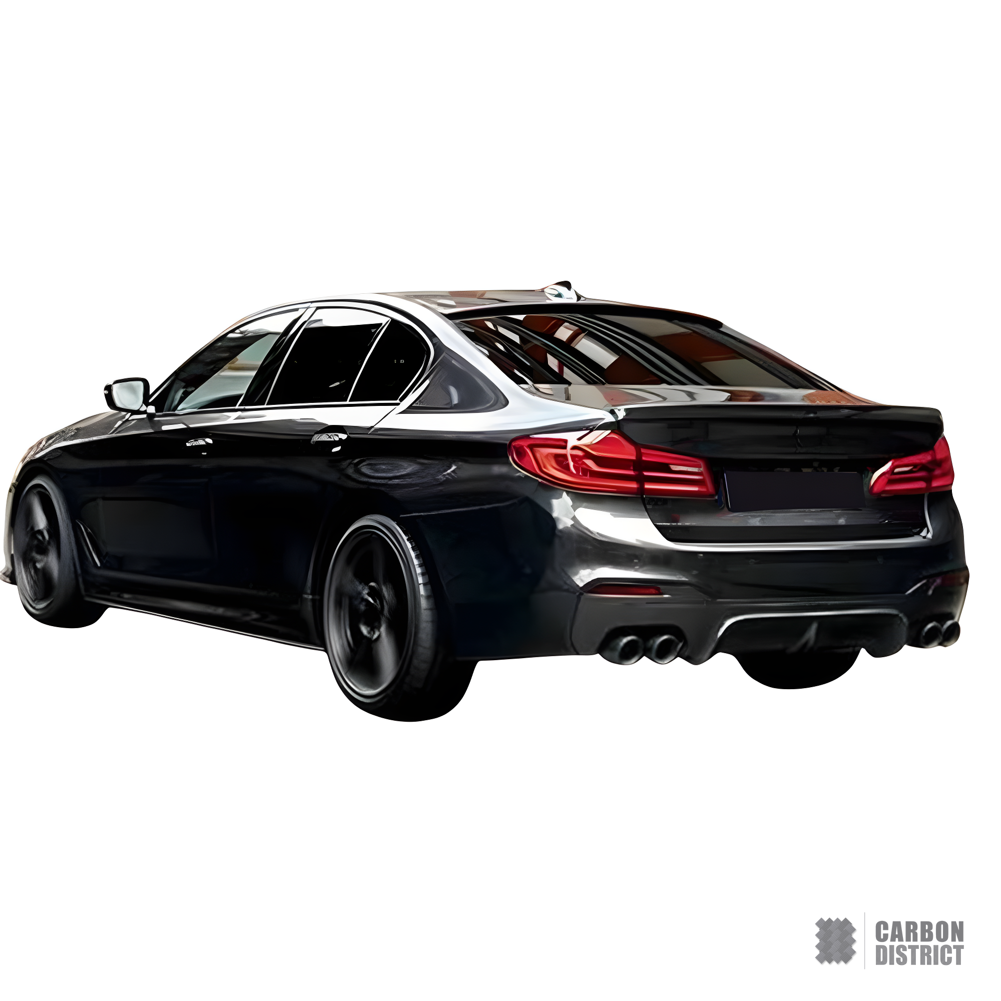 BMW 5 Series (G30) carbon fibre rear diffuser (M-Tech Style) — 3K twill gloss finish