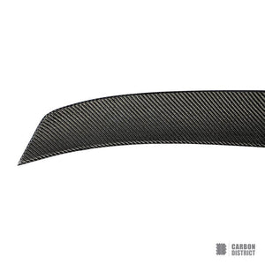 BMW 5 Series (G30) carbon fibre spoiler (V1) — UV-stable gloss finish detail