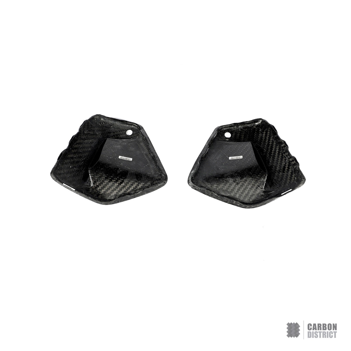 BMW 5 Series/i5 (G60) dry carbon fibre front canards — UV-stable gloss finish