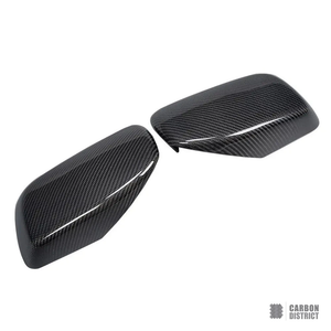 BMW 5 Series (E60) carbon fibre mirror caps — 3K twill gloss finish