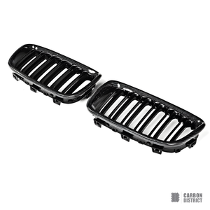 BMW 1 Series (F20) carbon fibre grille (double slat, V1) — fits 2015-2019