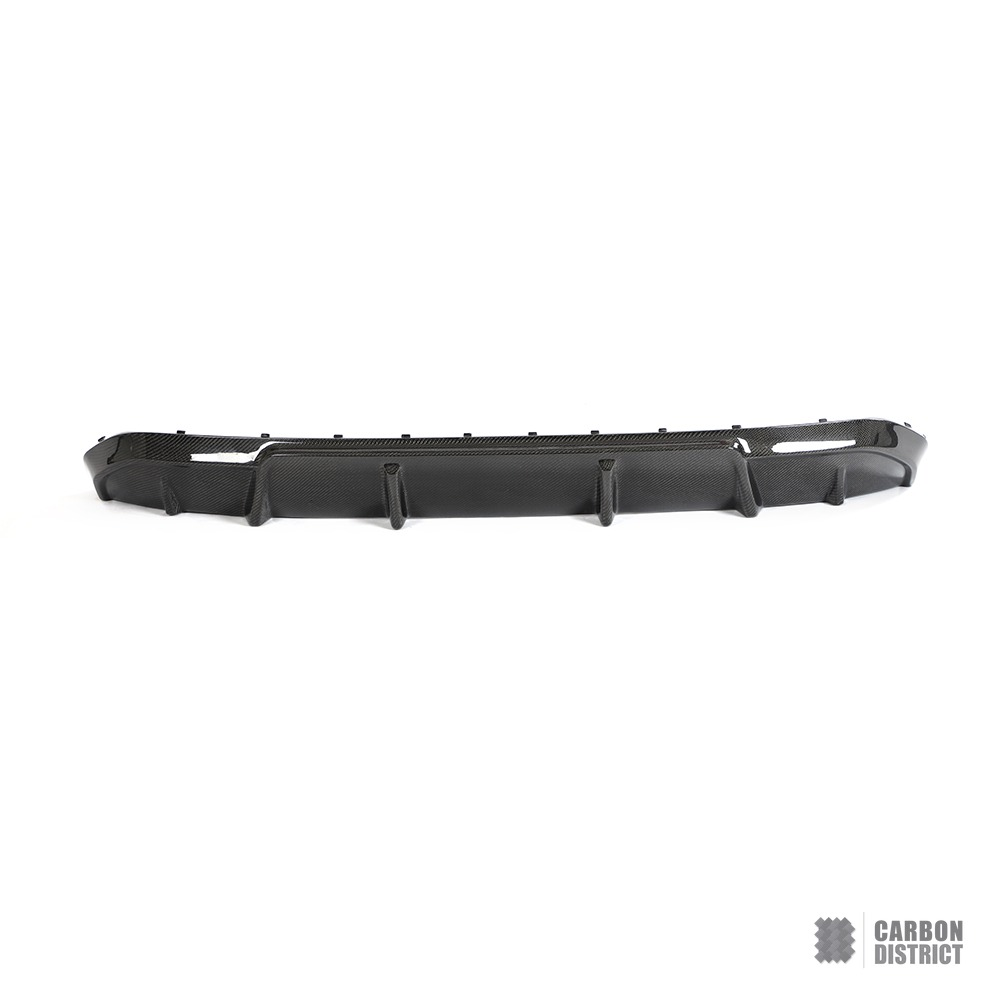 BMW i4 (G26) carbon fibre rear diffuser — 3K twill gloss finish