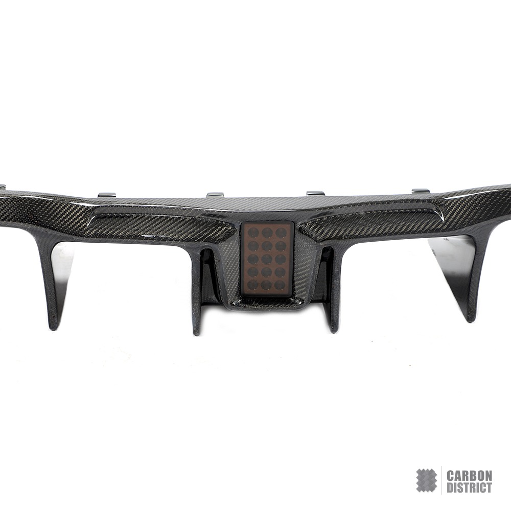 BMW M2 (F87) carbon fibre rear diffuser — 3K twill gloss finish