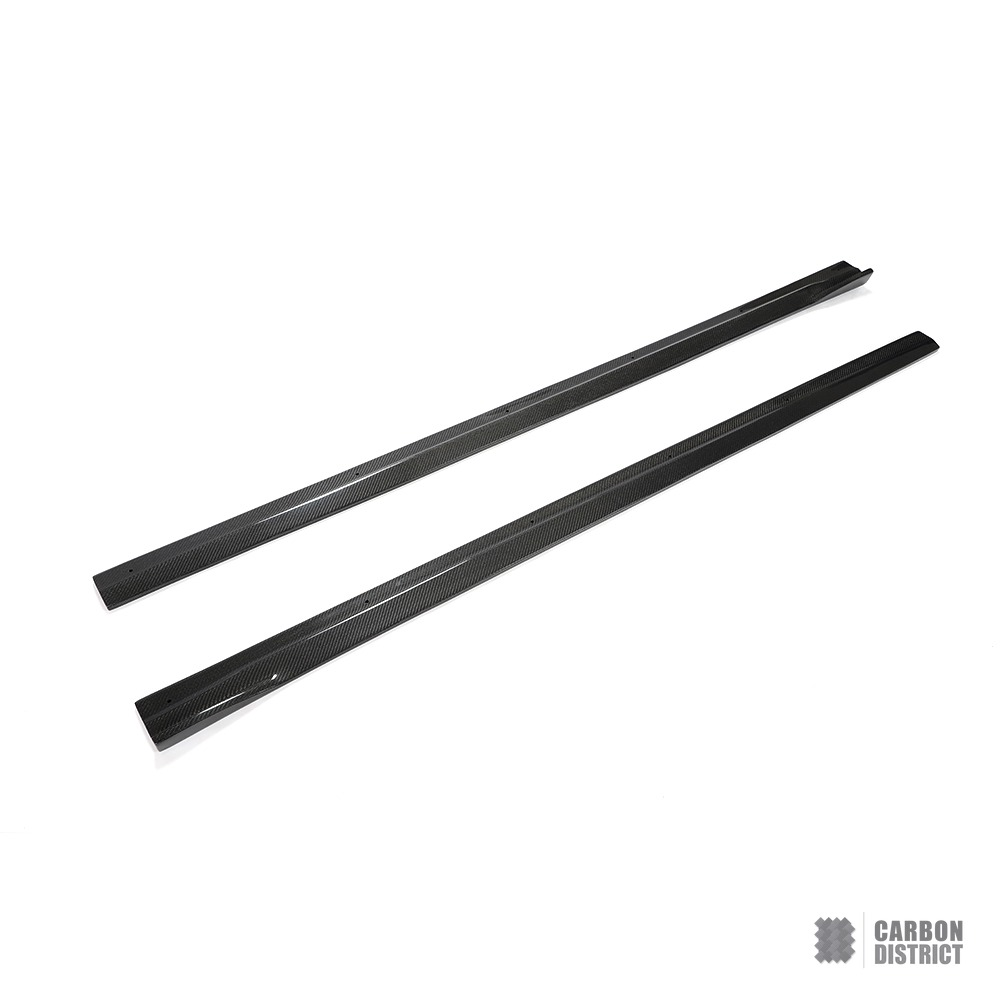BMW M2 (F87) carbon fibre side skirts — 3K twill gloss finish