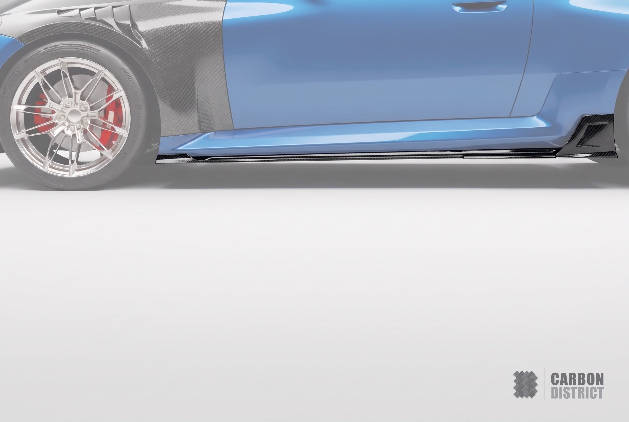 BMW M2 (G87) carbon fibre side skirts — 3K twill gloss finish