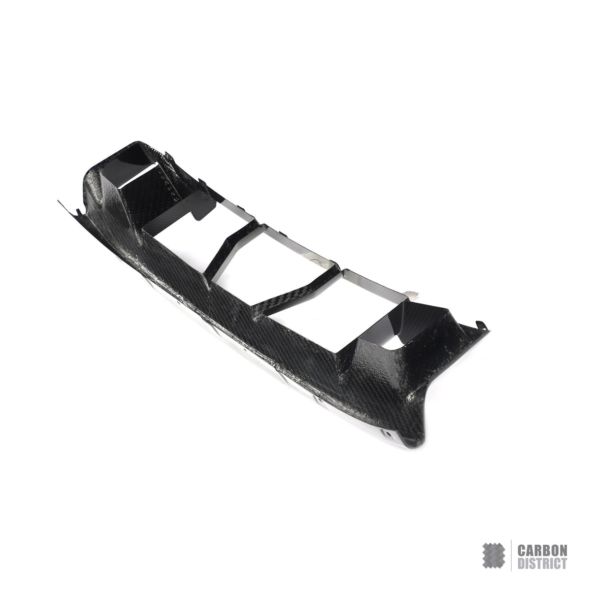 BMW M2 (G87) dry carbon fibre front bumper inserts (V2) — UV-stable gloss finish