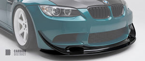 BMW M3 (E92/E93) carbon fibre front canards — 3K twill gloss finish