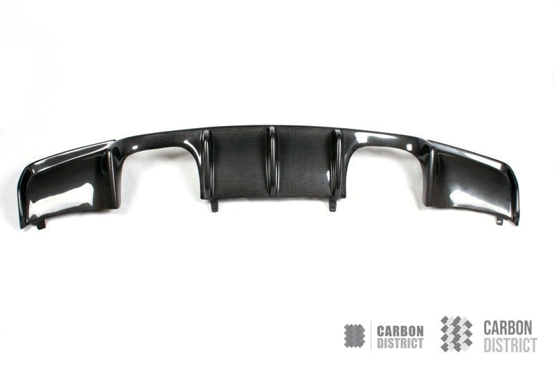 BMW M3 (E92/E93) carbon fibre rear diffuser — UV-stable gloss finish detail